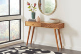 Console Table - Lotus 2-drawer Console Table Natural Brown