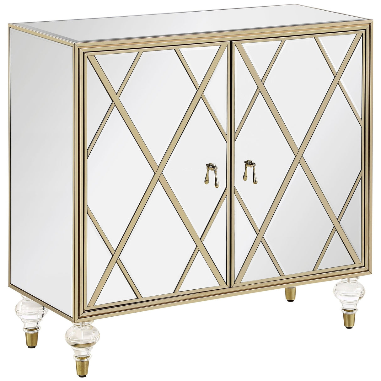 Astilbe 2 - door Accent Cabinet Mirror and Champagne - 951851 - image - 1