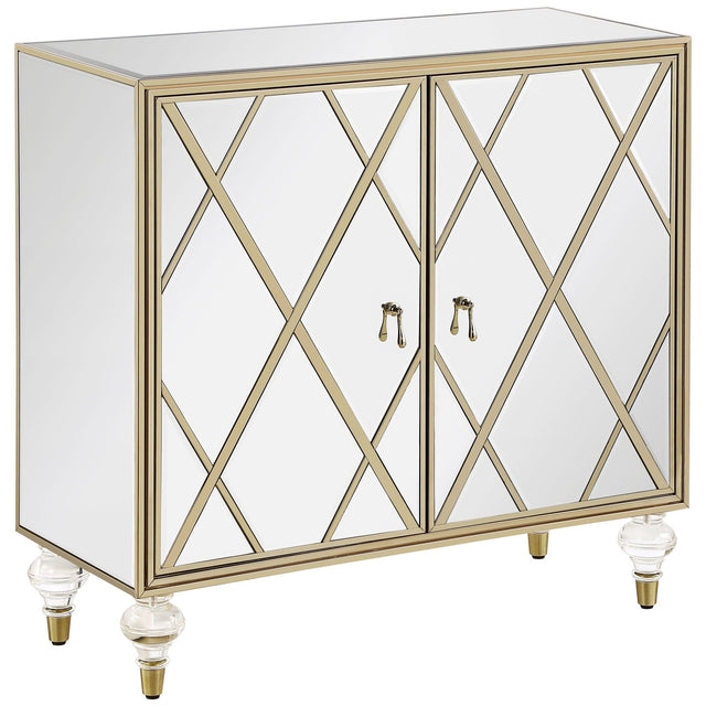 Astilbe 2 - door Accent Cabinet Mirror and Champagne | Coaster | Home Elegance USA