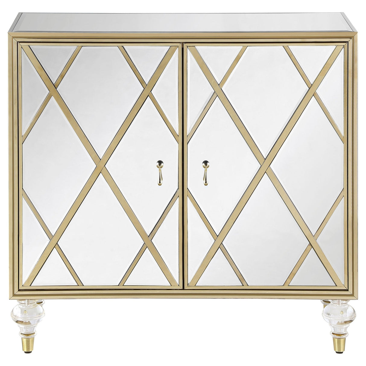 Astilbe 2 - door Accent Cabinet Mirror and Champagne | Coaster | Home Elegance USA