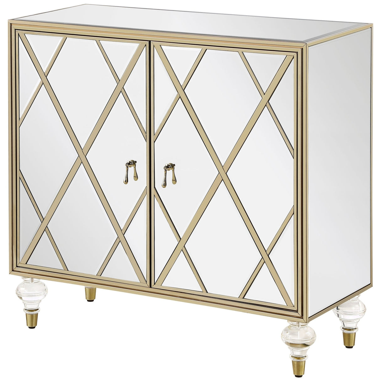 Astilbe 2 - door Accent Cabinet Mirror and Champagne | Coaster | Home Elegance USA