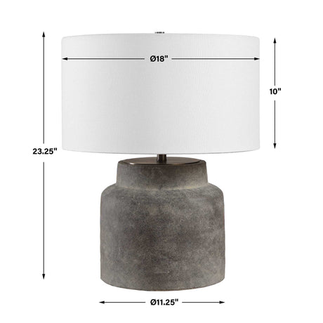 Benedet Wash Table Lamp Brown,Gray - Dark Gray by Uttermost - View 3