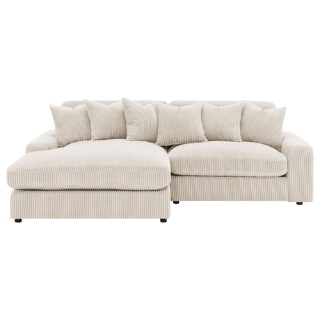 Upton Sand Reversible Sectional Sofa - sold by Home Elegance USA