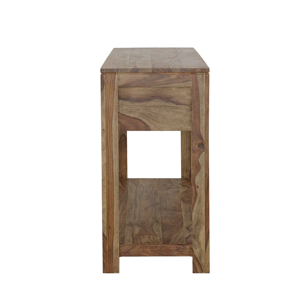 Console Table - Esther 3-drawer Storage Console Table Natural Sheesham