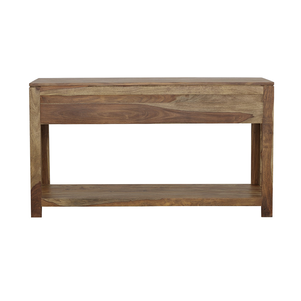 Console Table - Esther 3-drawer Storage Console Table Natural Sheesham