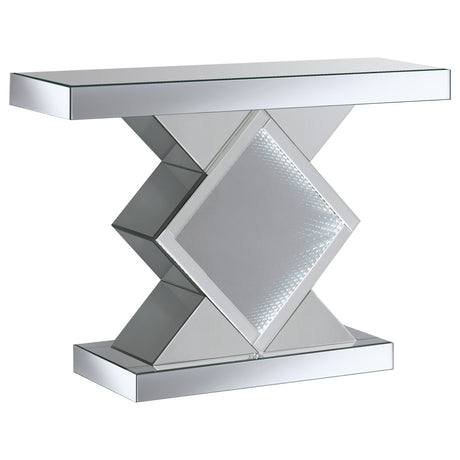 Andorra Console Table with LED Lighting Silver | Coaster - 953333 - Home Elegance USA - 1