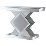 Andorra Console Table with LED Lighting Silver | Coaster | Home Elegance USA