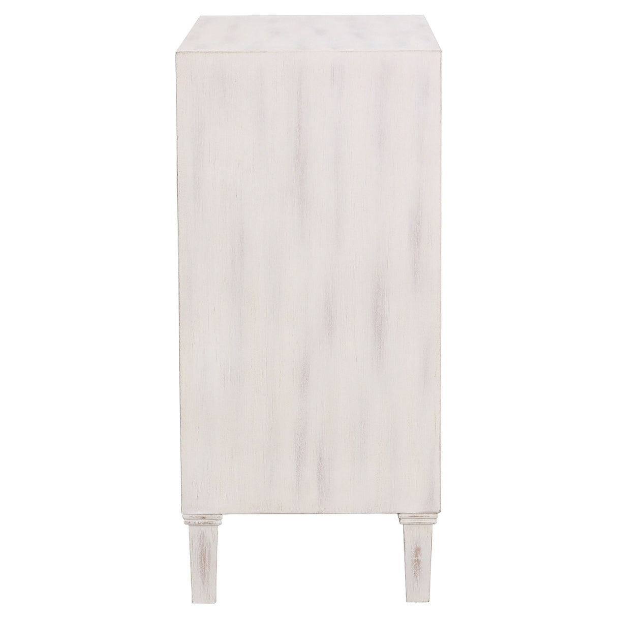 Accent Cabinet - Clarkia Accent Cabinet with Floral Carved Door White