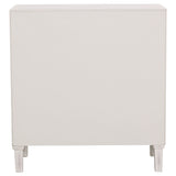 Accent Cabinet - Clarkia Accent Cabinet with Floral Carved Door White