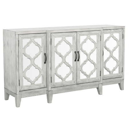 Accent Cabinet - Mckellen 4-door Accent Cabinet Antique White