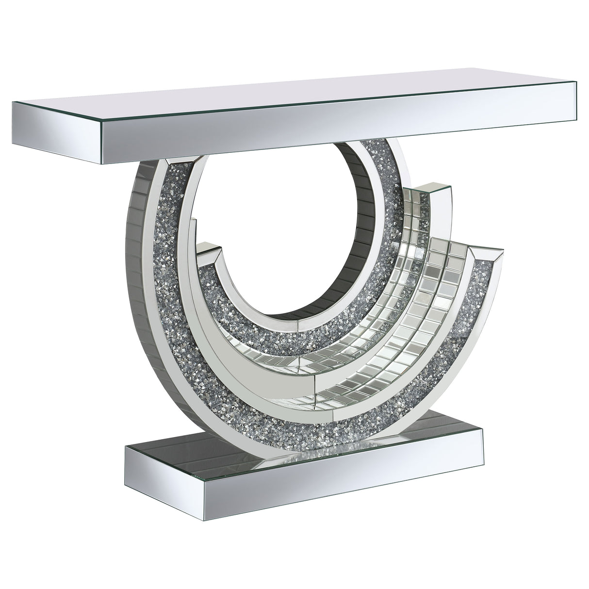 Console Table - Imogen Multi-dimensional Console Table Silver