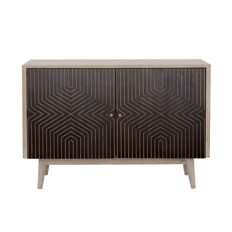 Accent Cabinet - Ixora 2-door Accent Cabinet White Washed and Black