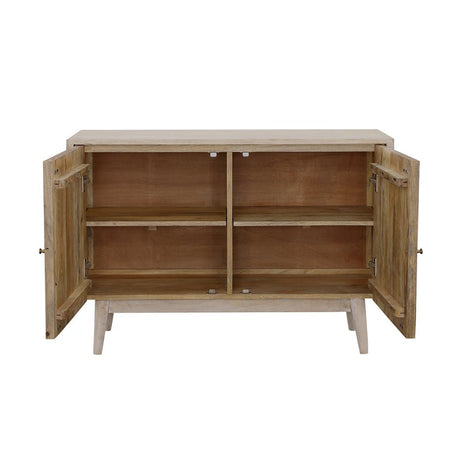 Accent Cabinet - Ixora 2-door Accent Cabinet White Washed and Black