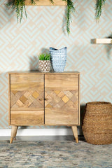 Alyssum Checkered Pattern 2 - door Accent Cabinet Natural - 953459 - image - 2