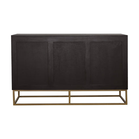 Zara 2 - drawer Accent Cabinet Black Walnut and Gold | Coaster | Home Elegance USA