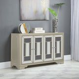 Accent Cabinet - Toula 4-door Accent Cabinet Smoke and Champagne