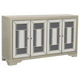 Accent Cabinet - Toula 4-door Accent Cabinet Smoke and Champagne
