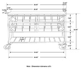 Kitchen Cart - Evander Accent Storage Cart with Casters Natural and Black
