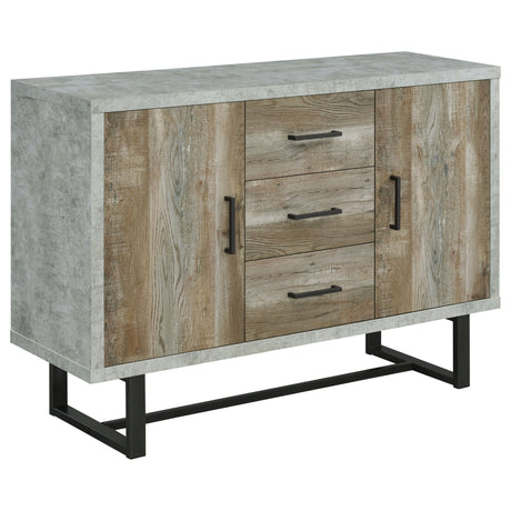 Abelardo 3 - drawer Accent Cabinet Weathered Oak and Cement - 953565 - image - 1