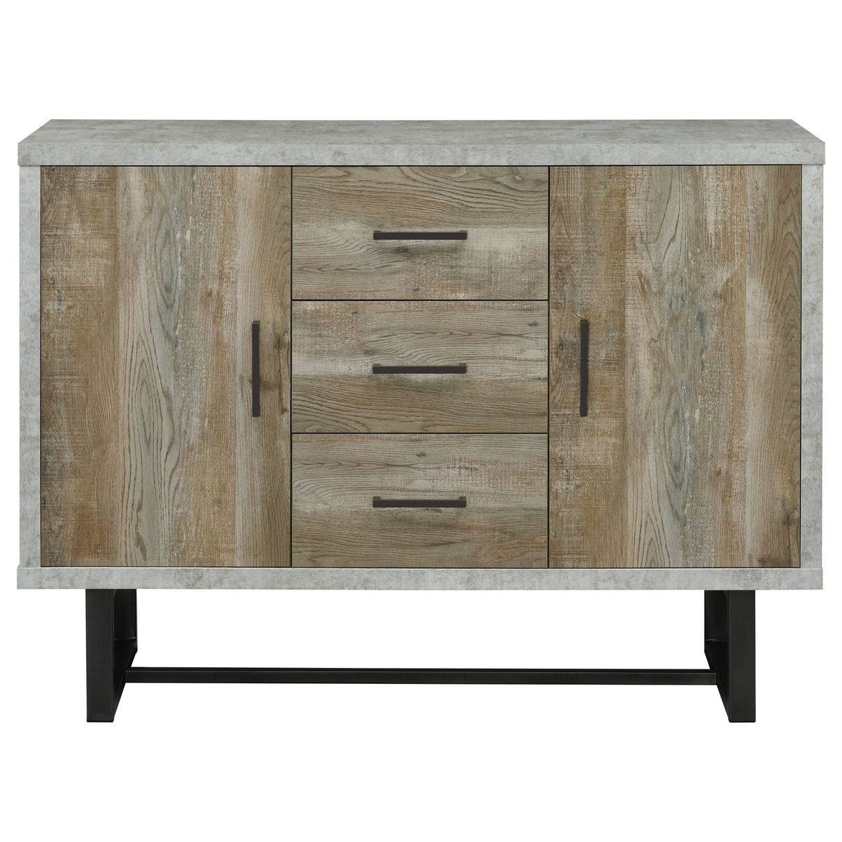 Abelardo 3 - drawer Accent Cabinet Weathered Oak and Cement | Coaster | Home Elegance USA