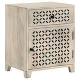 Accent Cabinet - August 1-door Accent Cabinet White Washed