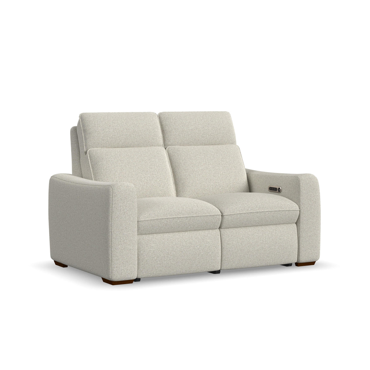 Ava Power Reclining Loveseat With Power Headrest & Lumbar - Light Gray | Flexsteel