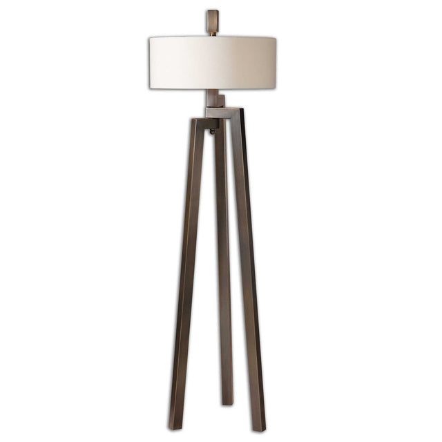 Mondovi Modern Floor Lamp - Dark Brown / Beige by Uttermost - View 1