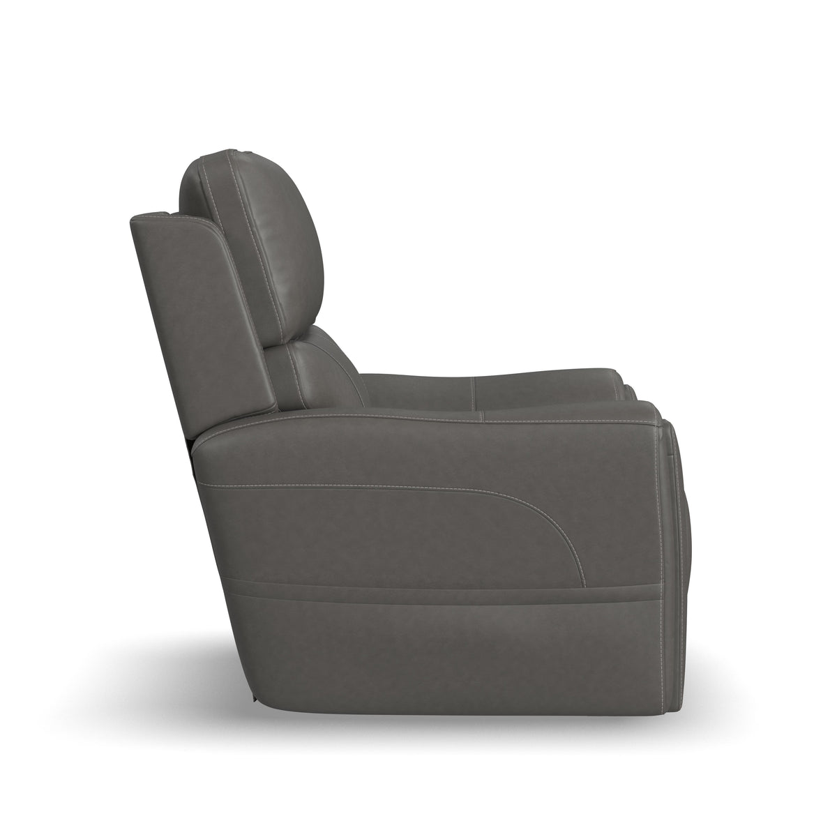 Carter Power Lift Recliner With Power Headrest, Lumbar, Heat & Massage - Smoke | Flexsteel