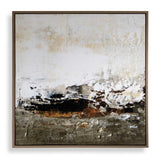 The Other Side Framed Abstract Art Black / Brown / Gray / Green / Orange / White / Yellow - Dark Gray / Beige by Uttermost - View 1