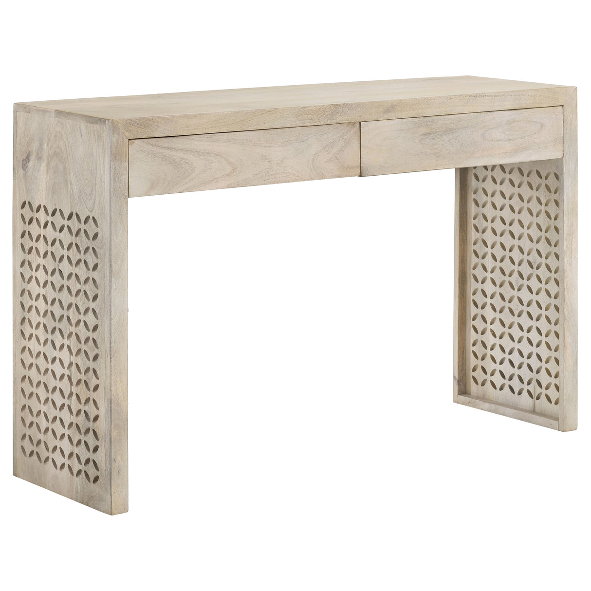 Console Table - Rickman Rectangular 2-drawer Console Table White Washed
