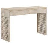 Console Table - Rickman Rectangular 2-drawer Console Table White Washed