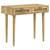 Writing Desk - Zamora Rectangular 2-drawer Accent Writing Desk Natural