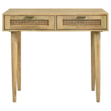 Writing Desk - Zamora Rectangular 2-drawer Accent Writing Desk Natural