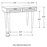 Writing Desk - Zamora Rectangular 2-drawer Accent Writing Desk Natural