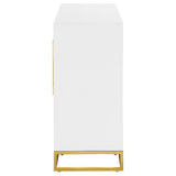 Elsa 2 - door Accent Cabinet with Adjustable Shelves White and Gold - 959594 - image - 5