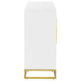 Elsa 2 - door Accent Cabinet with Adjustable Shelves White and Gold - 959594 - image - 9