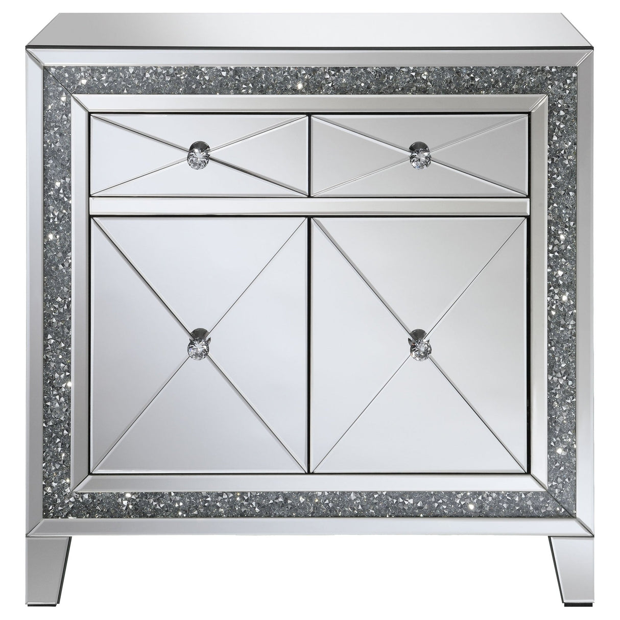 Arwen 2 - drawer Accent Cabinet Clear Mirror with LED Lighting - 959619 - image - 5