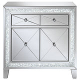 Arwen 2 - drawer Accent Cabinet Clear Mirror with LED Lighting | Coaster | Home Elegance USA