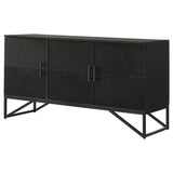 Accent Cabinet - Riddell 3-door Accent Cabinet Black