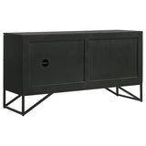 Accent Cabinet - Riddell 3-door Accent Cabinet Black