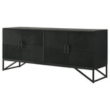 Riddell 4 - door Accent Cabinet Black | Coaster | Home Elegance USA