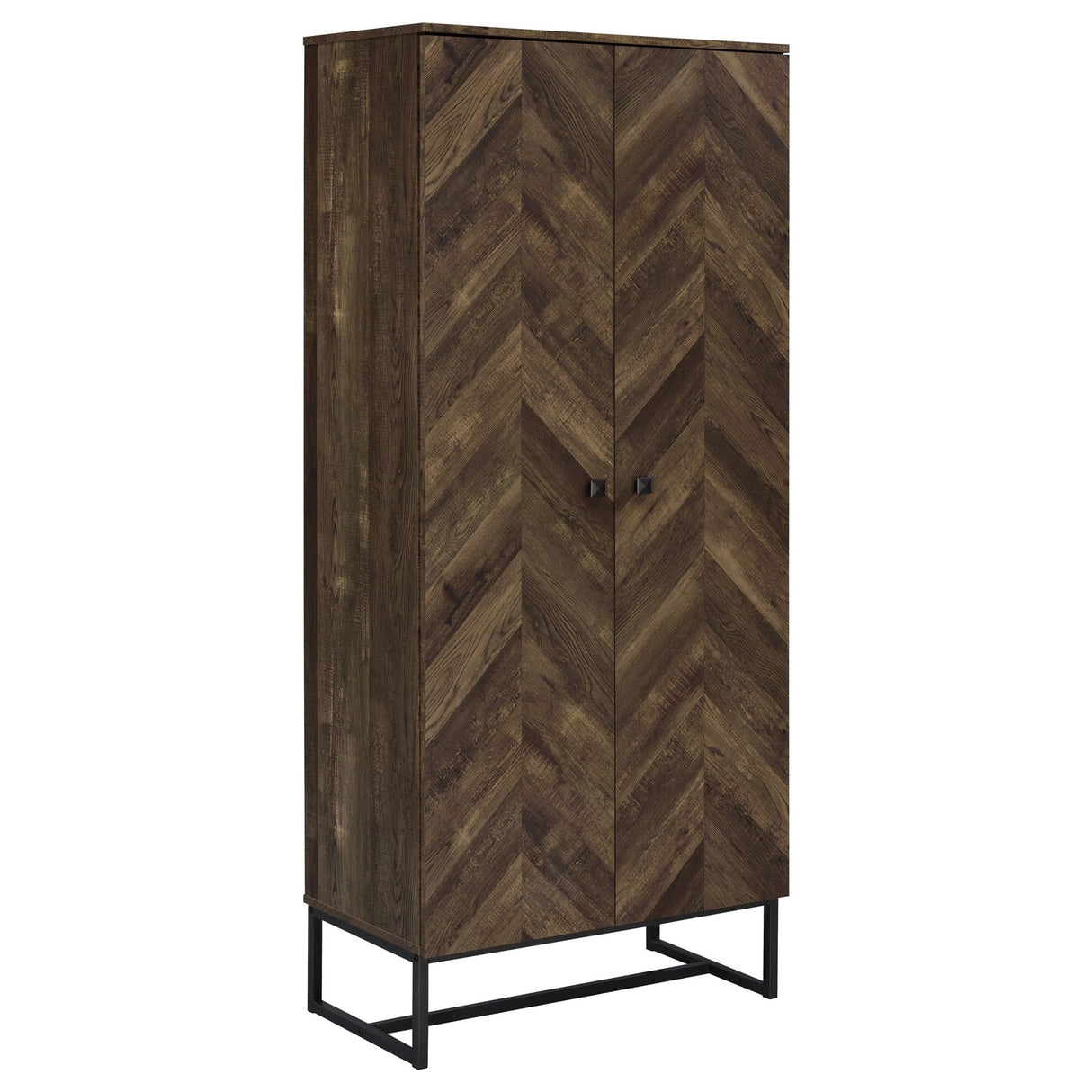 Carolyn 2 - door Accent Cabinet Rustic Oak and Gunmetal | Coaster - 959640 - Home Elegance USA - 1