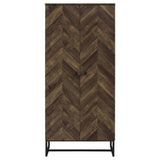 Carolyn 2 - door Accent Cabinet Rustic Oak and Gunmetal | Coaster | Home Elegance USA