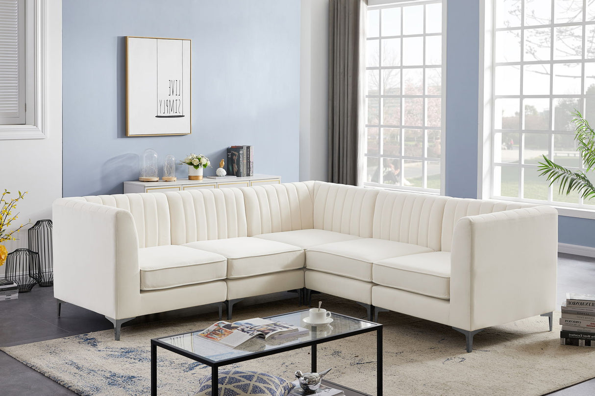 Alina - Modular Sectional - Cream - 604Cream - Sec5C - Home Elegance USA - 6