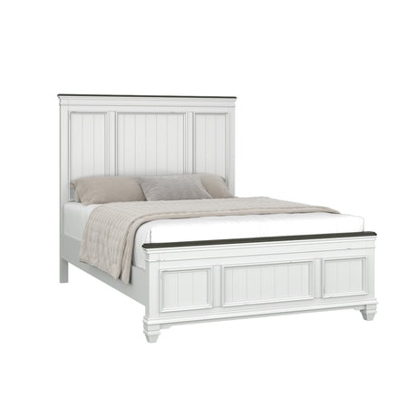 Clelane Wood Bedroom Set with Shiplap Panel Queen Bed, Dresser, Mirror, and Nightstand - sold by Home Elegance USA
