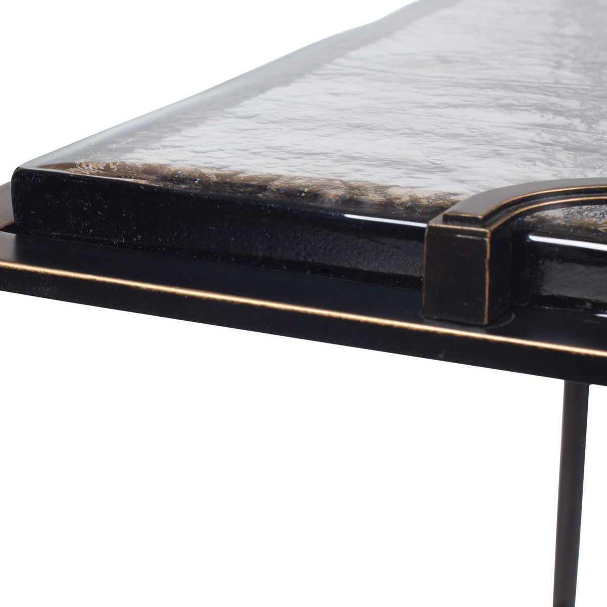 Eisen Textured Glass Accent Table - Bronze by Uttermost - View 6