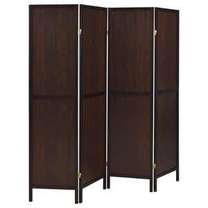 Deepika 4 - panel Folding Screen Tobacco and Cappuccino - 961414 - image - 1