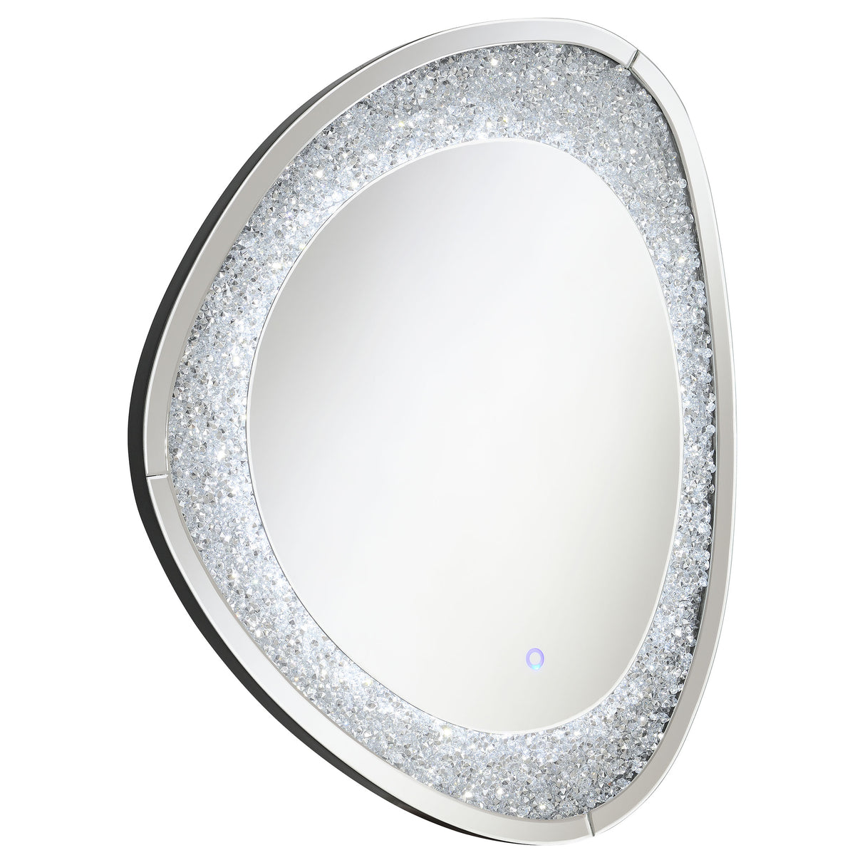 Wall Mirror - Mirage Acrylic Crystals Inlay Wall Mirror with LED Lights