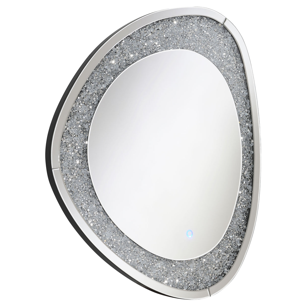 Wall Mirror - Mirage Acrylic Crystals Inlay Wall Mirror with LED Lights