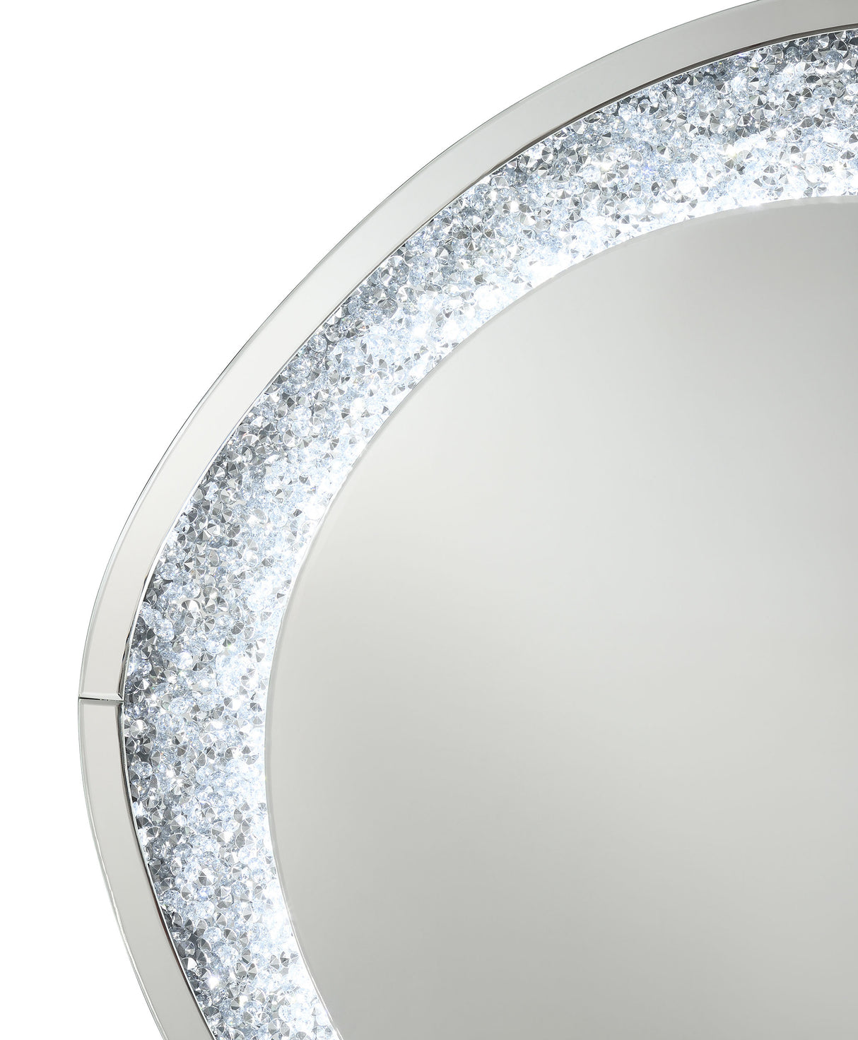 Wall Mirror - Mirage Acrylic Crystals Inlay Wall Mirror with LED Lights